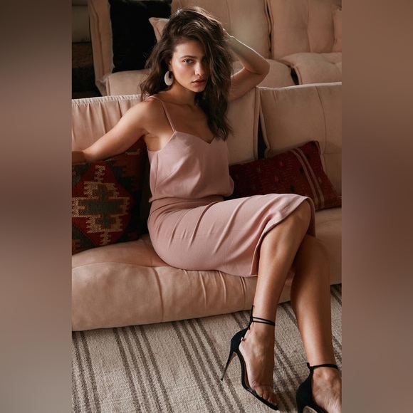 Dress the Population Dresses & Skirts - DRESS THE POPULATION blush midi dress